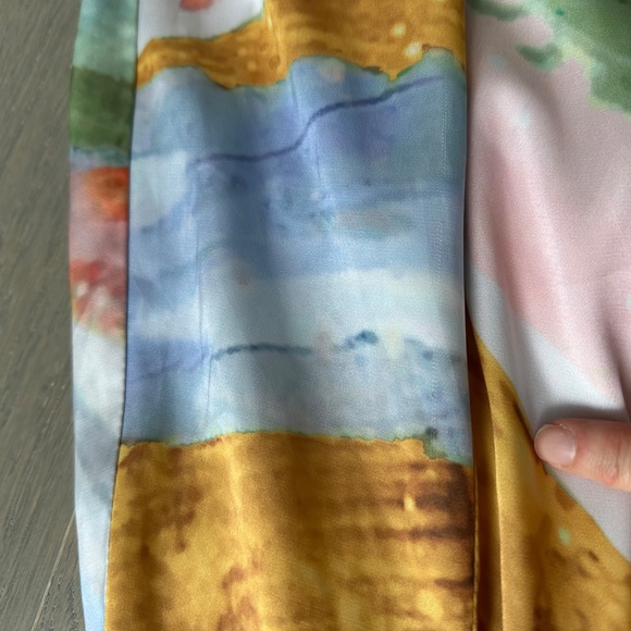 HUTCH Shyla Twist Strap Pastel Pink Yellow Dress Maxi Braided Strap - Size 10 - Picture 8 of 11